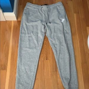 Grey Nike sweatpants